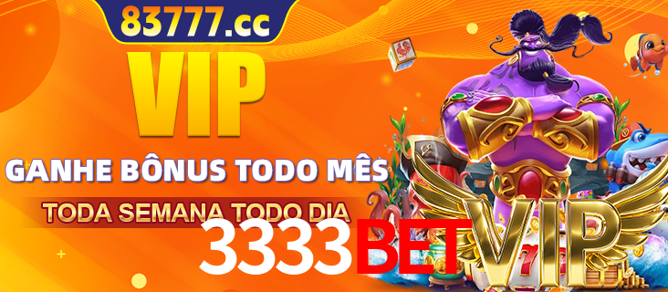 Banner promocional do 3333BET oferecendo 100% de recompensas adicionais contínuas para quem fizer o login diário (Daily sign-in), com um mascote de coelho.