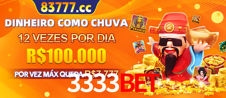 Banner do programa de recompensas Recomende para amigos do 3333BET, detalhando os bônus por convidar amigos, com prêmios que chegam a R$288.888.